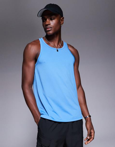4505 quick dry mesh running vest in bright blue - view 1