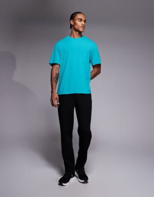 4505 Quick Dry Nylon Performance Mesh Oversized Running T-shirt In Blue