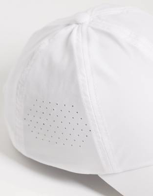 4505 Quick Dry Performance Adjustable Running Cap In White