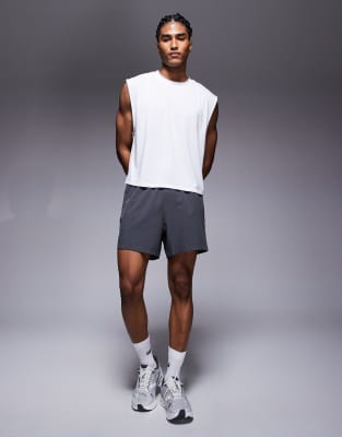 4505 quick dry performance cropped training tank in white