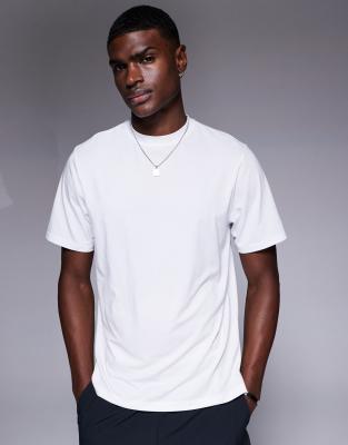 4505 Quick Dry Performance Jersey Back Graphic Oversized Running T-shirt In White