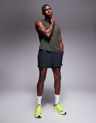 4505 Quick Dry Performance Jersey Boxy Lifting Tank Top In Green