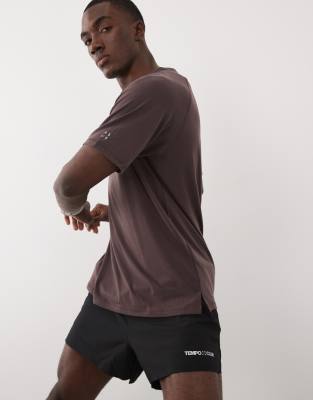 4505 quick dry performance jersey boxy training t-shirt in brown