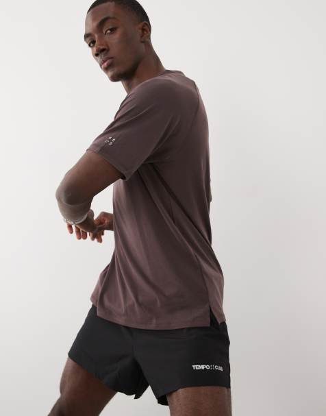 4505 quick dry performance jersey boxy training t-shirt in brown