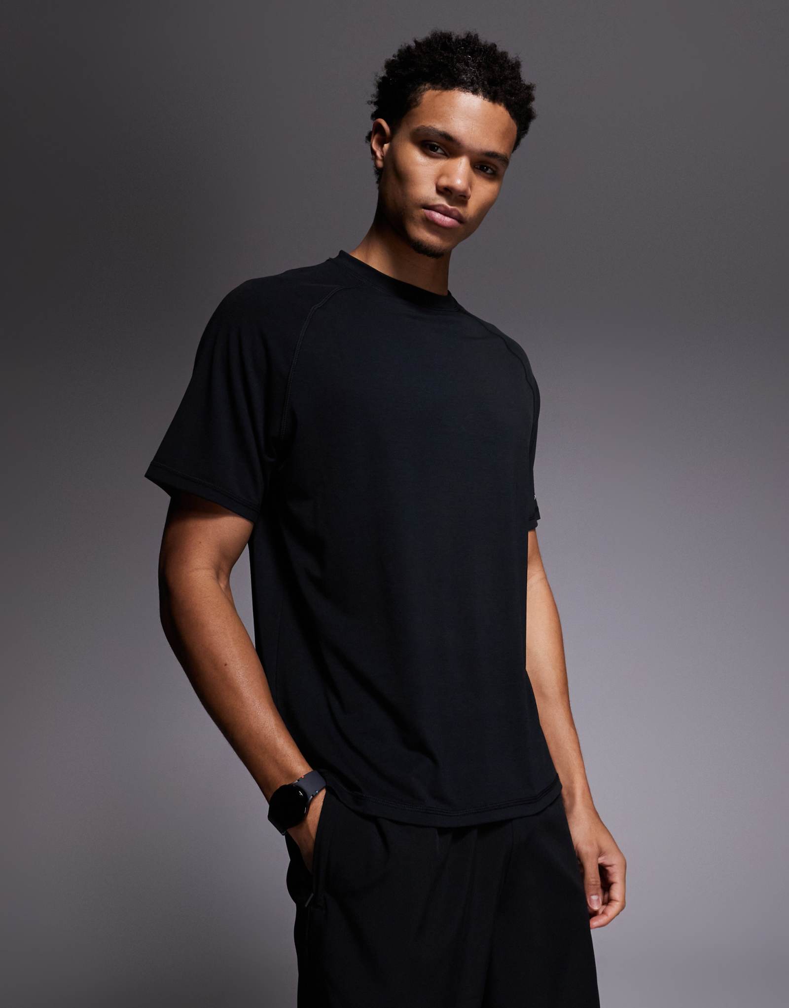 4505 быстросохнущая тренировочная майка из джерси черного цвета