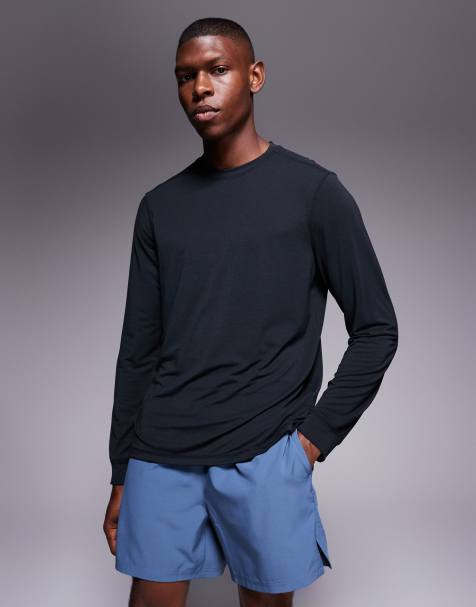 4505 quick dry performance jersey long sleeve training top in black - view 1