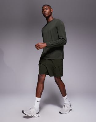 4505 Quick Dry Performance Jersey Long Sleeve Training Top In Green