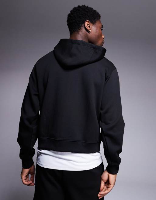 4505 quick dry performance jersey training hoodie in black 