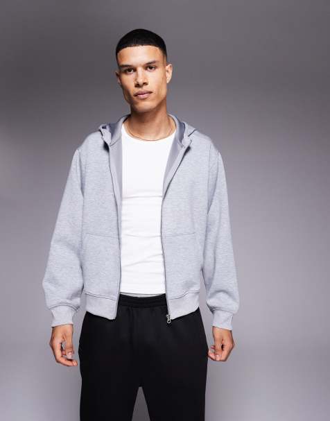 4505 quick dry performance jersey training hoodie in heather gray - view 1