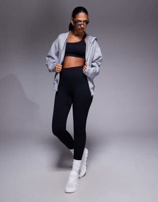 4505 Quick Dry Performance Jersey Zip Up Oversized Hoodie In Black