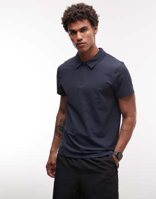 4505 Quick Dry Performance Polo Shirt With Zip Neck In Blue