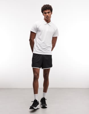 4505 Quick Dry Performance Polo Shirt With Zip Neck In White