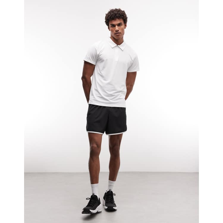 4505 quick dry performance polo shirt with zip neck in white | ASOS