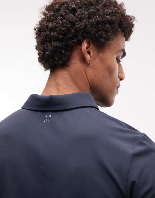 4505 quick dry performance quarter zip polo in navy | ASOS
