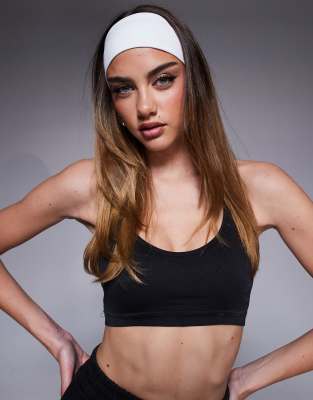 4505 Quick Dry Running Headband In White