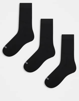 4505 Quick Dry Running Socks With Arch Support 3 Pack In Black