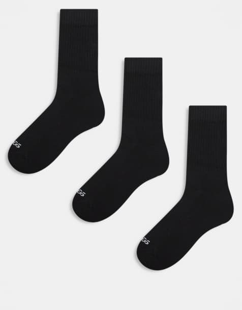4505 quick dry running socks with arch support 3 pack in black - view 1