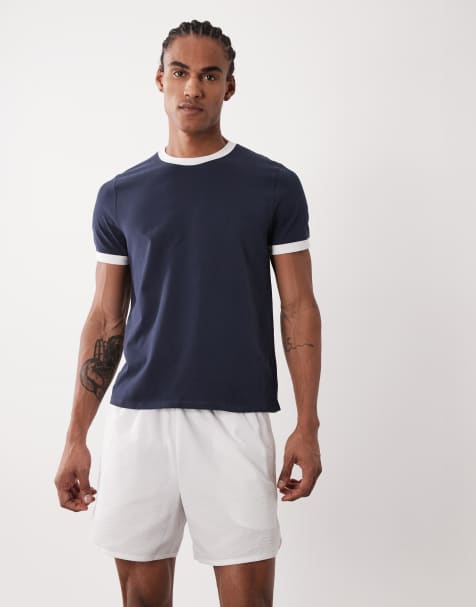 4505 quick dry seersucker 13cm tennis shorts with zip pockets in white - view 1