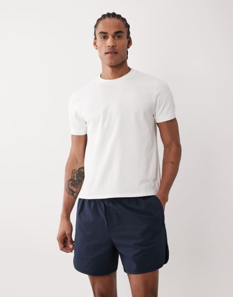 4505 quick dry seersucker 5"" tennis short with zip pockets in navy - view 1