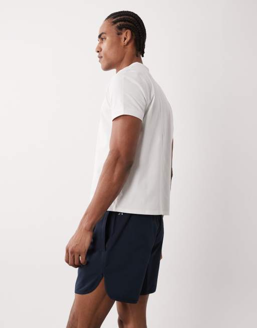 4505 quick dry seersucker 5" tennis shorts with zip pockets in navy, 4 of 5