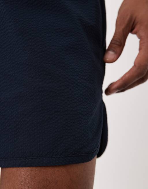 4505 quick dry seersucker 5" tennis shorts with zip pockets in navy, 5 of 5