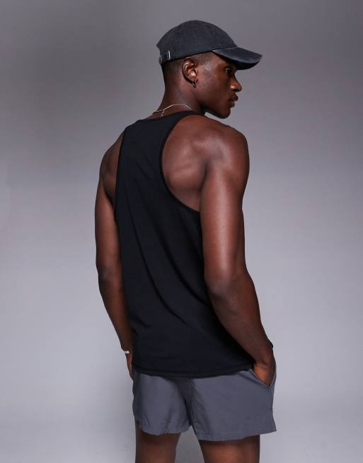 4505 quick dry square neck slim fit training singlet in black , 4 of 4
