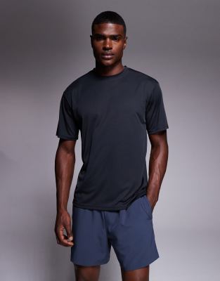 4505 Quick Dry Nylon Performance Mesh Oversized Running T-shirt In Black