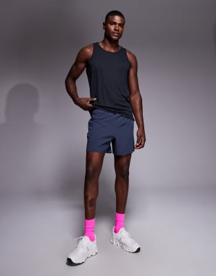 4505 Quick Dry Technical Mesh Relaxed Fit Running Tank Top In Black