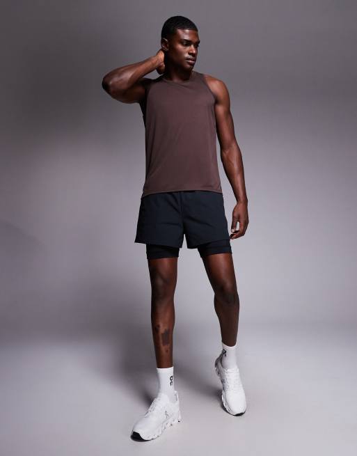 4505 quick dry technical mesh relaxed fit running vest in raisin, 2 of 5