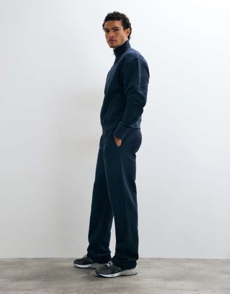 4505 Rest Day 400gsm heavyweight cotton boxy crew neck sweatshirt in navy - view 1