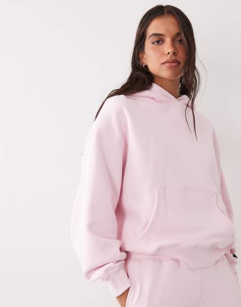 4505 Rest Day 400gsm heavyweight cotton cocoon hoodie in ballet pink - view 1