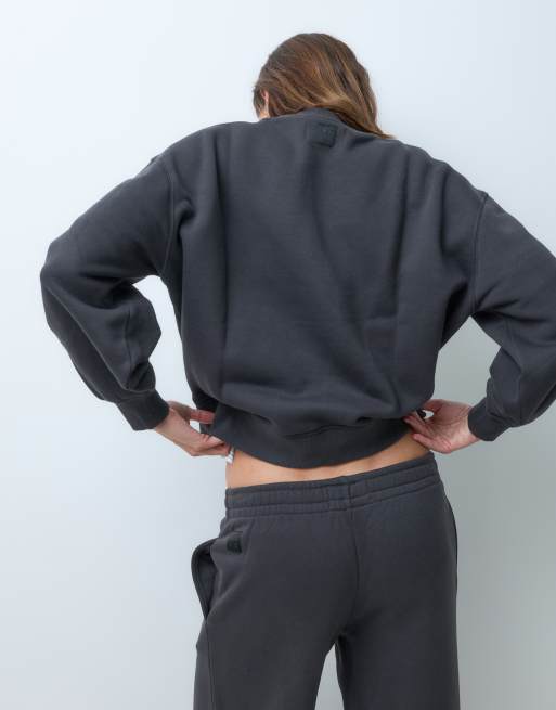 4505 Rest Day 400gsm heavyweight cotton crew neck cocoon sweatshirt in charcoal, 5 of 5