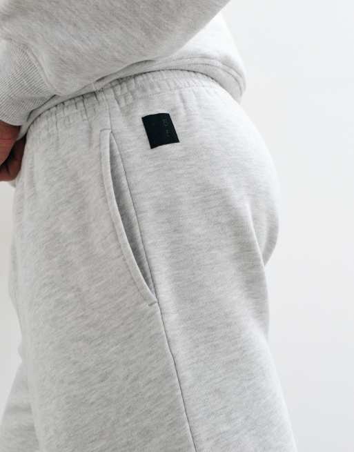 4505 Rest Day 400gsm heavyweight cotton loose fit cuffed sweatpants in light gray heather, 4 of 5