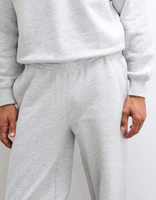 4505 Rest Day 400gsm heavyweight cotton loose fit cuffed sweatpants in light gray heather, 5 of 5