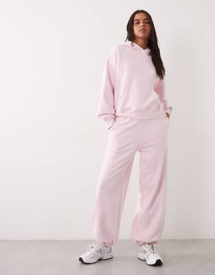 4505 Rest Day 400gsm Heavyweight Cotton Slouchy Fit Cuffed Sweatpants In Pink