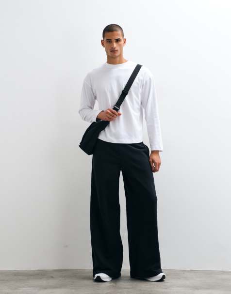 4505 Rest Day 400gsm heavyweight cotton super oversized jogger in black - view 1