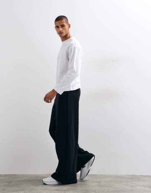 4505 Rest Day 400gsm heavyweight cotton super oversized jogger in black, 3 of 5