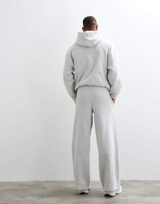 4505 Rest Day 400gsm heavyweight cotton super oversized jogger in light grey marl, 3 of 5