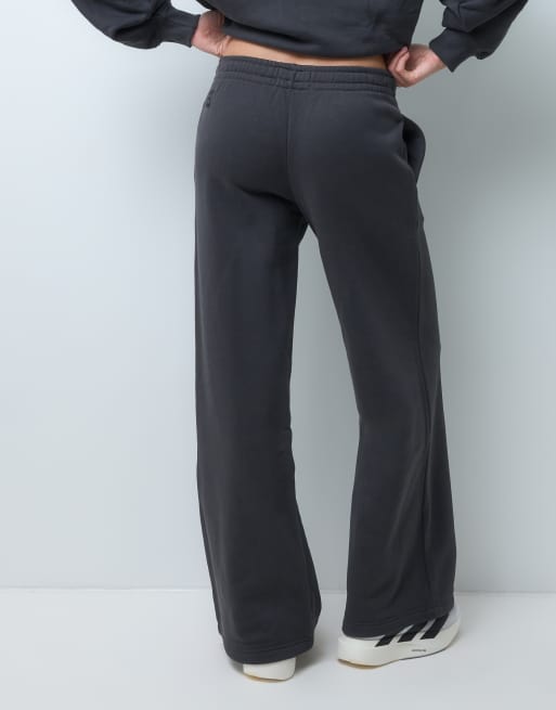4505 Rest Day 400gsm heavyweight cotton wide leg joggers in charcoal, 5 of 5