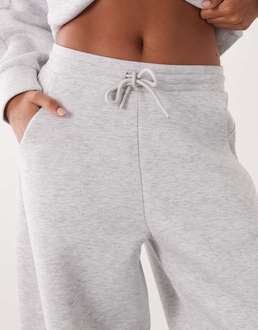 4505 Rest Day barrel leg sweatpants in scuba-style fabric in gray heather, 3 of 5