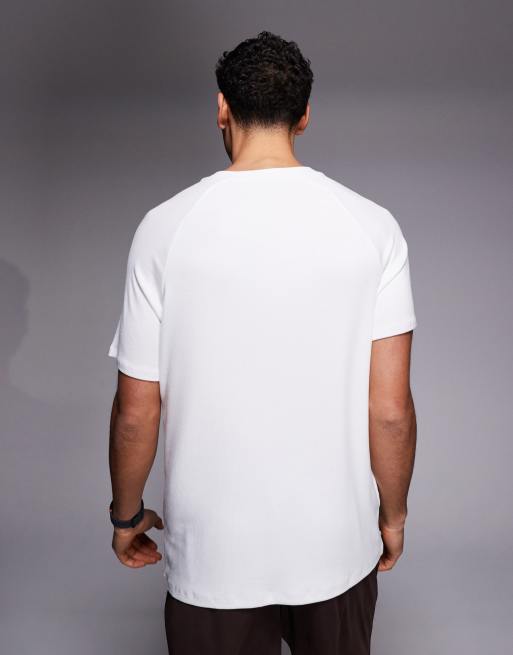 4505 - Rest Day - Geribbeld slim-fit Henley T-shirt van ultrazacht modal in wit , 3 van 5