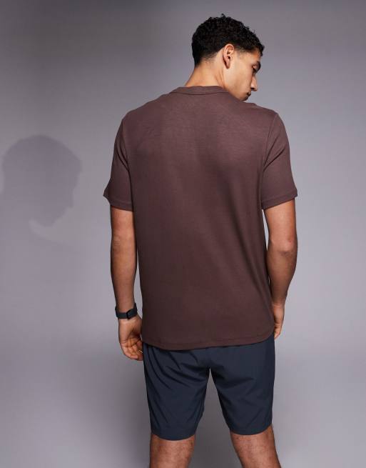 4505 - Rest Day - Geribbeld slim-fit T-shirt van ultrazacht modal in bruin , 3 van 5
