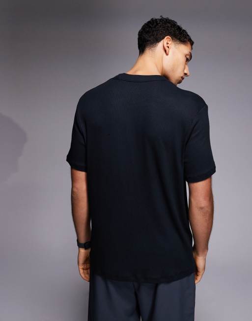 4505 - Rest Day - Geribbeld ultrazacht slim-fit T-shirt van modal in zwart, 3 van 5