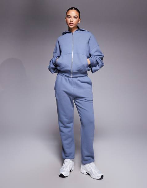 4505 Rest Day heavyweight 420gsm cotton low rise cuffed trackies in washed flint grey - view 1