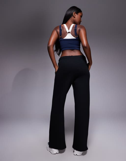 4505 Rest Day heavyweight 420gsm cotton low rise wide leg jogger in washed black, 3 of 5