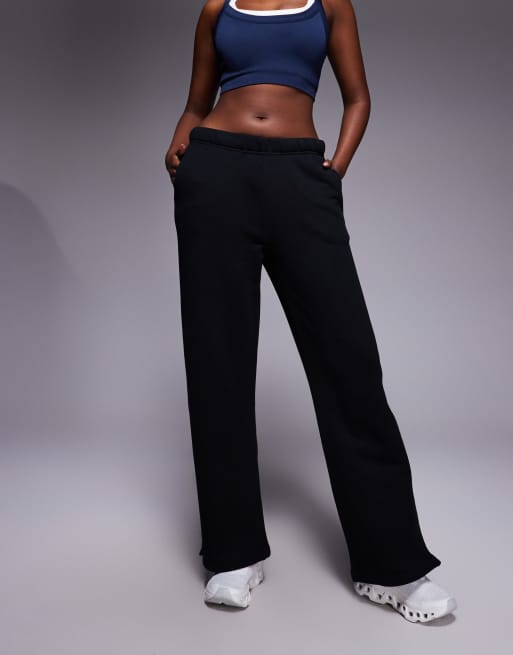 4505 Rest Day heavyweight 420gsm cotton low rise wide leg jogger in washed black, 4 of 5