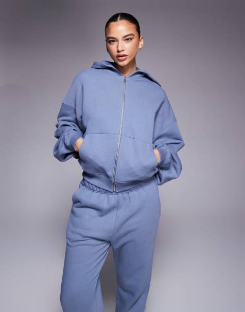 4505 Rest Day heavyweight 420gsm cotton zip up oversized cocoon hoodie in washed flint gray - view 1