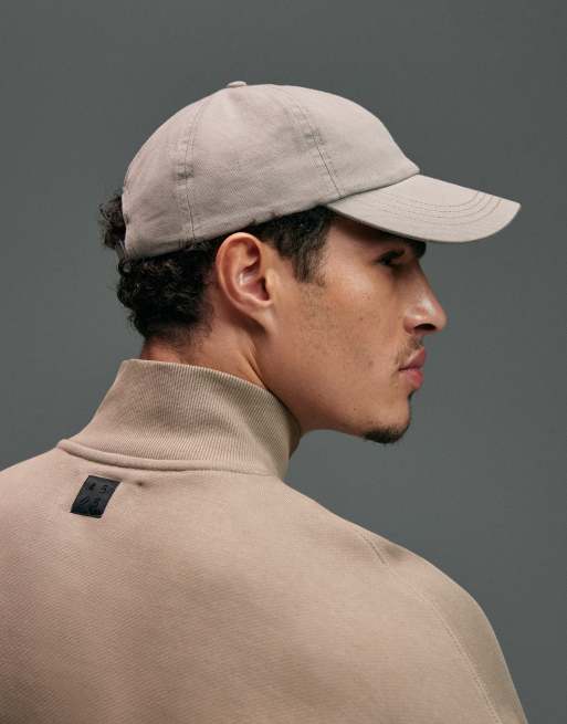 4505 Rest Day heavyweight 440gsm cotton oversized boxy zip up funnel neck sweat in sandstone, 3 of 5