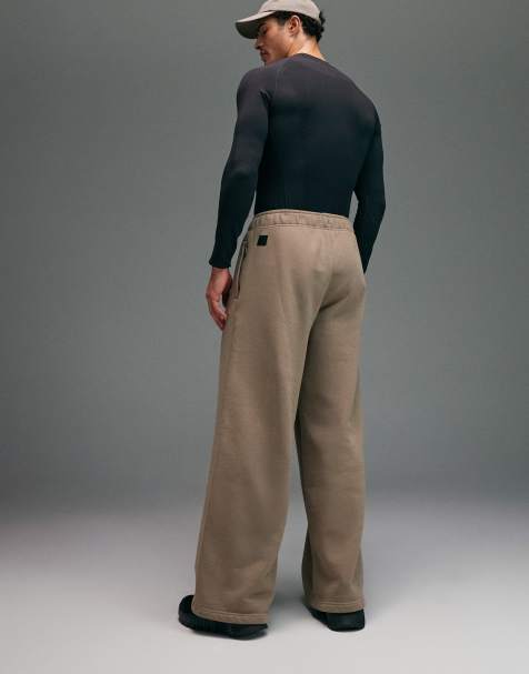 4505 Rest Day heavyweight 440gsm cotton super oversized jogger with zip pockets in sandstone