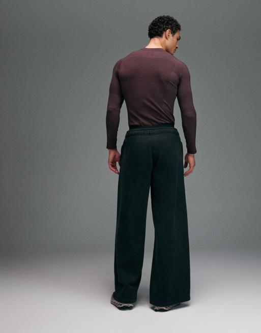 4505 Rest Day heavyweight 440gsm cotton super oversized jogger with zip pockets in washed black, 4 of 5